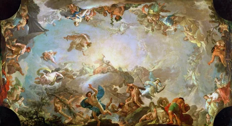 Der Fall der Riesen, die den Olymp belagern, 1764